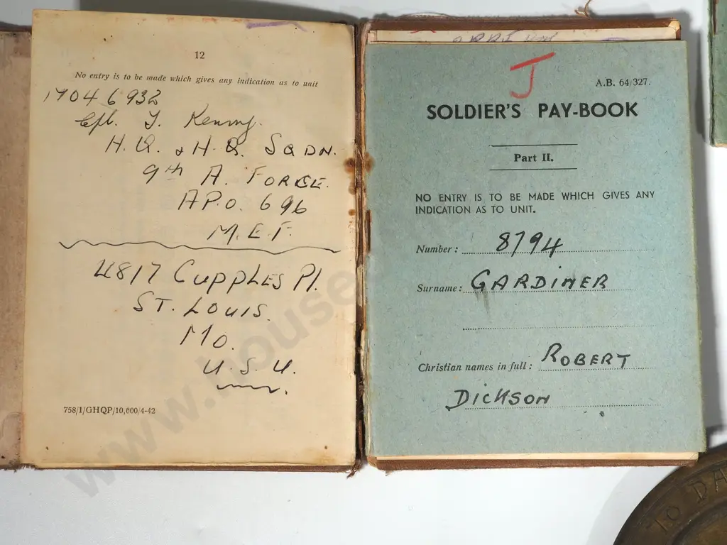 Father & Son Medal Group: WW1 Trio to 12/1204 Pte R D Gardiner & WW2 Group of 6 to R D Gardiner Image 1++