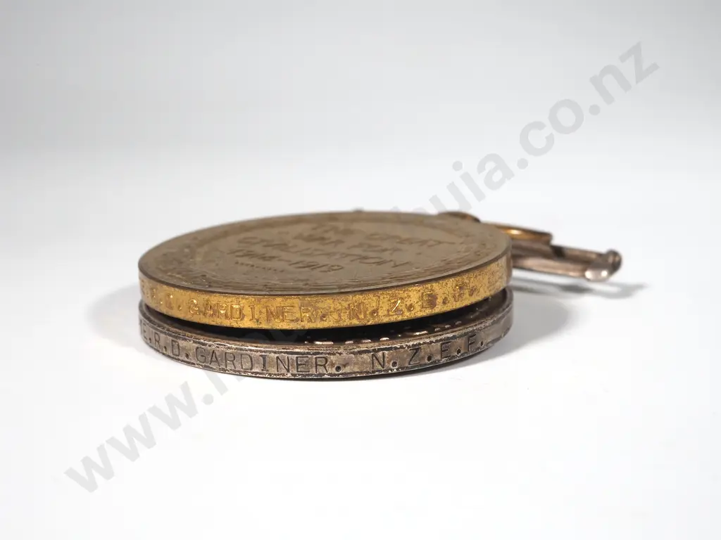 Father & Son Medal Group: WW1 Trio to 12/1204 Pte R D Gardiner & WW2 Group of 6 to R D Gardiner Image 1++