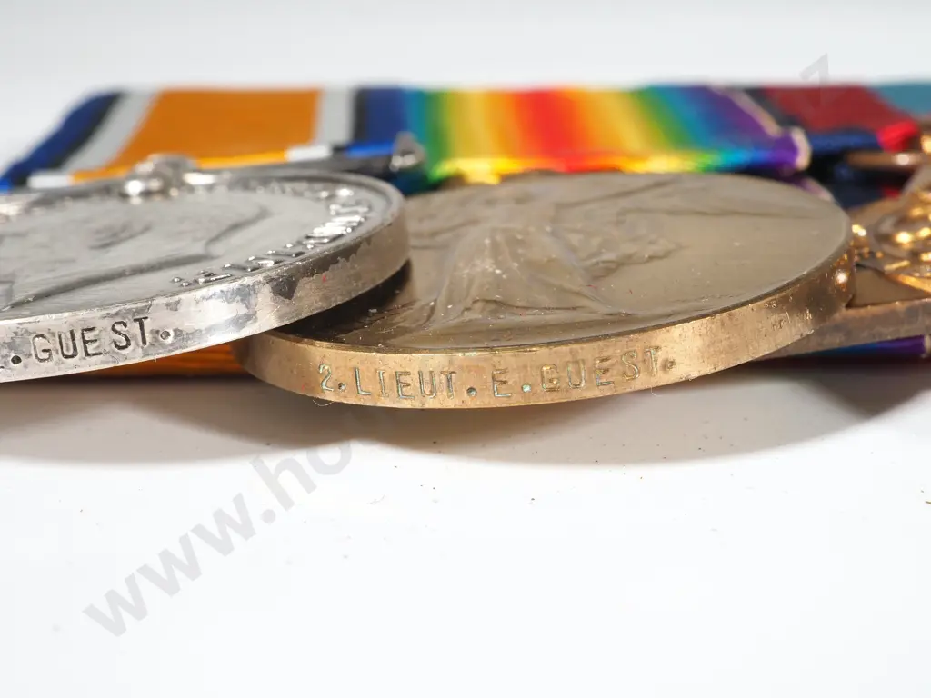 English WW1/WW2 Group of 7 Medals to 2nd Lieutenant Eric Guest Image 1++