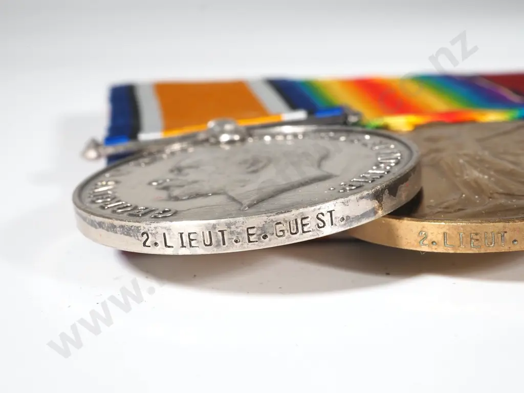 English WW1/WW2 Group of 7 Medals to 2nd Lieutenant Eric Guest Image 1++