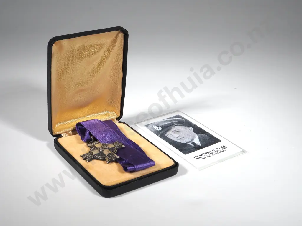 New Zealand Memorial Cross to Flight Officer Douglas Veale Gilmour MID 24th Squadron Image 1++