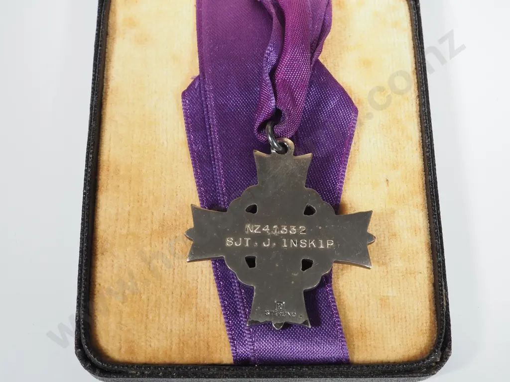 New Zealand Memorial Cross to Sergeant J Inskip Observer Image 1++