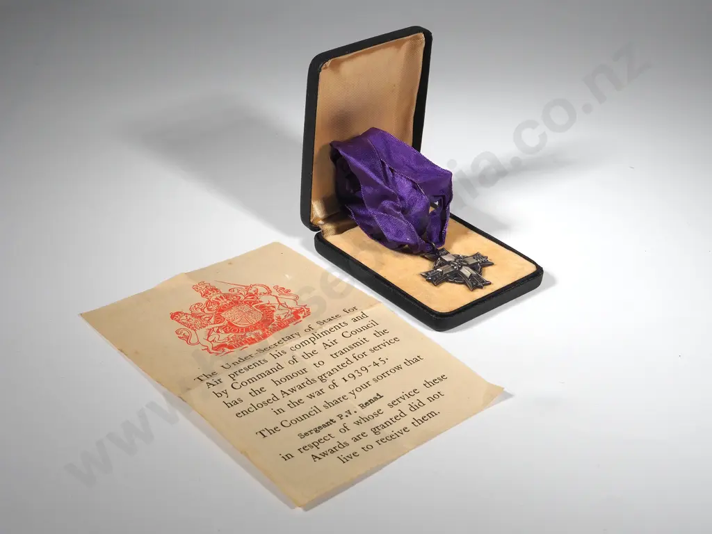 New Zealand Memorial Cross to Sjt P V Renai RAF Image 1++