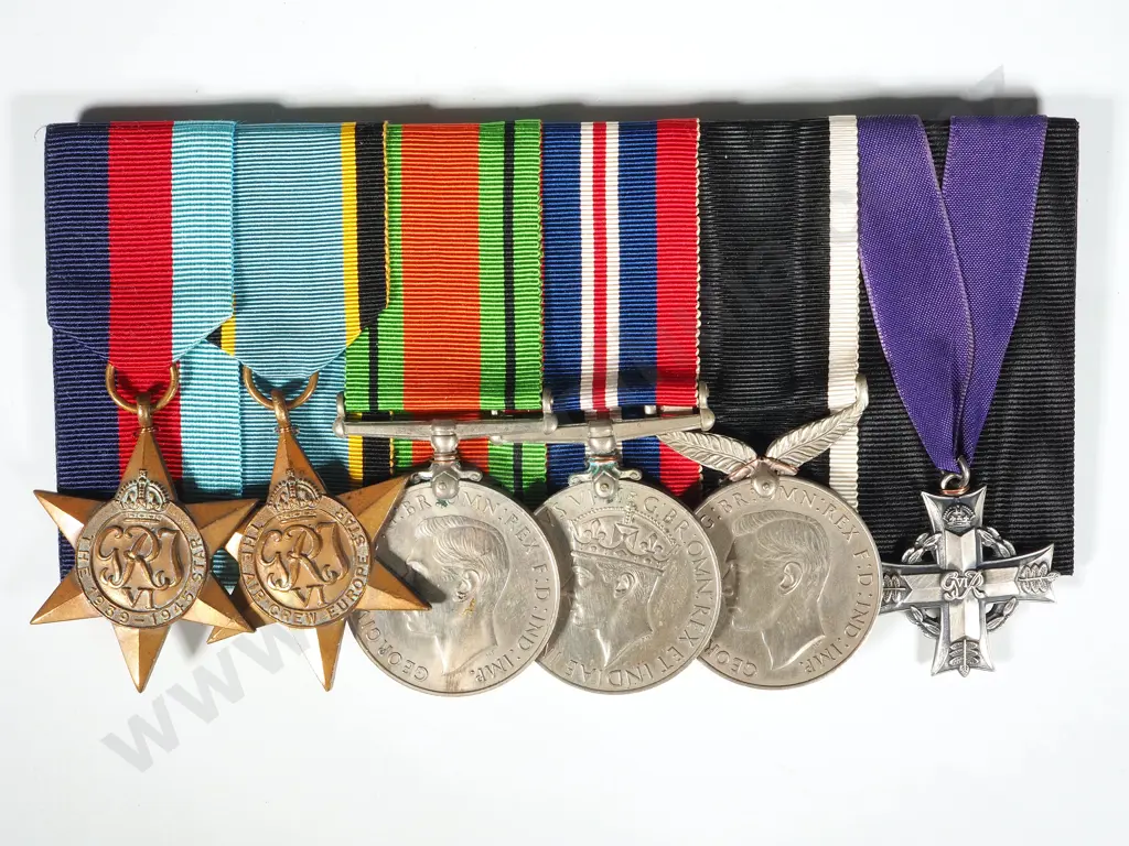 New Zealand Memorial Cross to Flight Sgt LEonard Clarence Sheperd & Air Crew Europe Group of 5 -  218 Squadron Image 1++