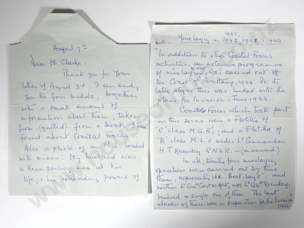 Scarce English DSC & Bar to Lt Commander Harold Kemsley RNVR Minelayer Image 1++