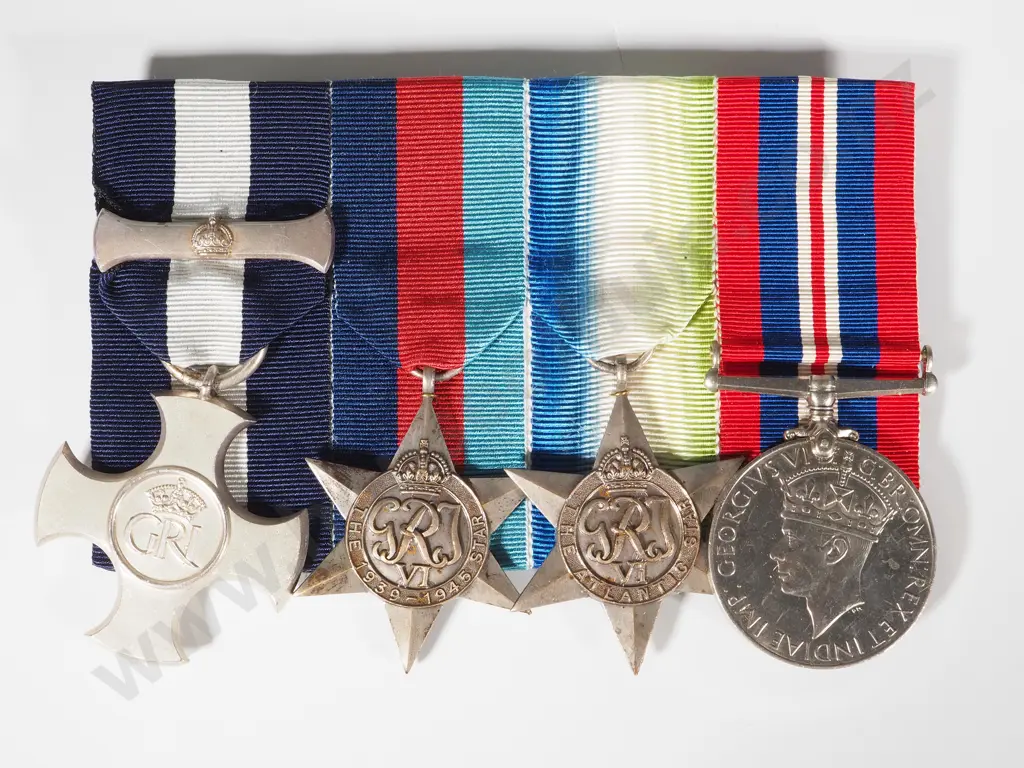 Scarce English DSC & Bar to Lt Commander Harold Kemsley RNVR Minelayer Image 1++