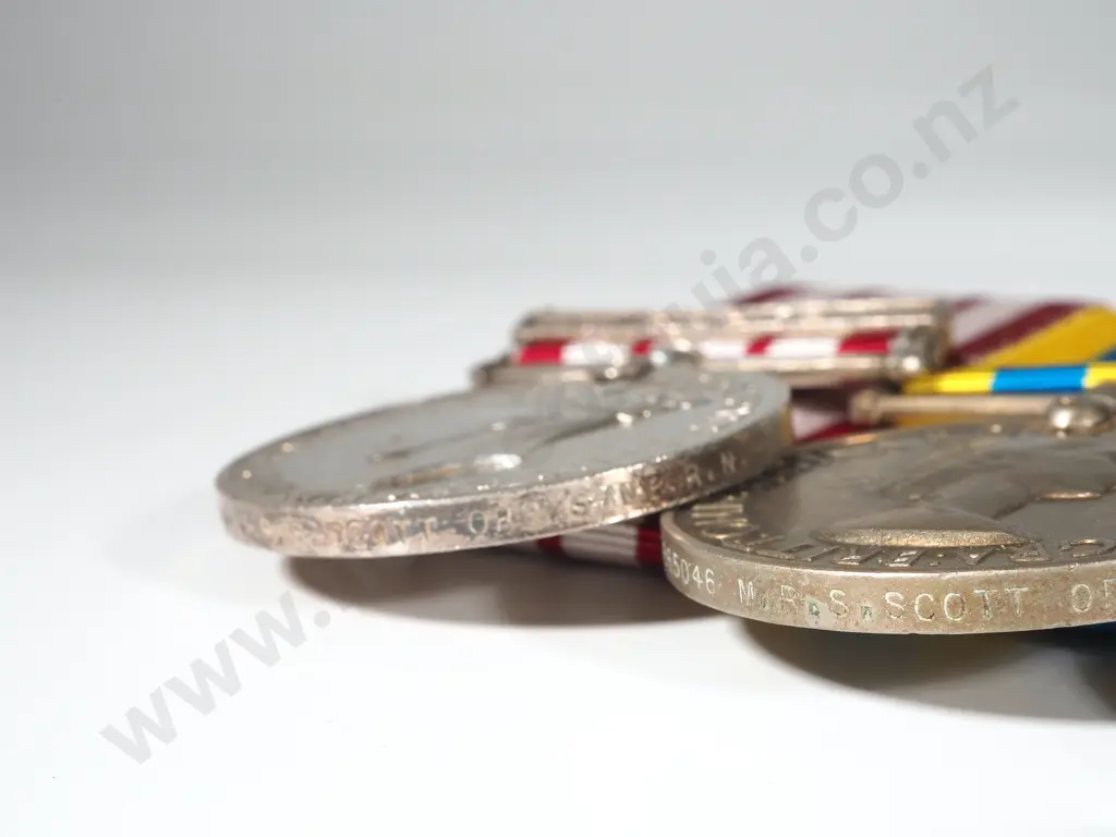 English Royal Navy Group of 3 To M.R.S Scott Royal Navy Image 1++