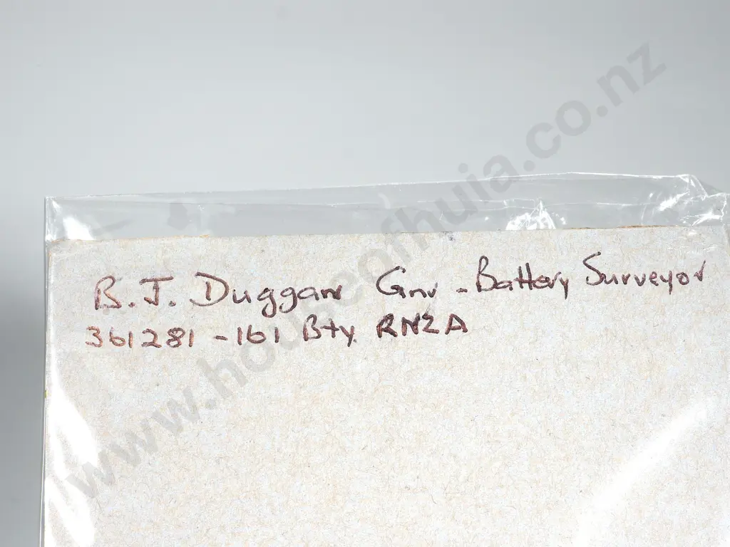 New Zealand Vietnam War Pair to B. J. Duggan - RNZA Image 1++