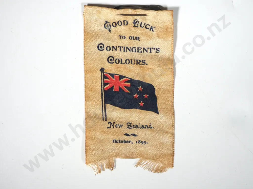 Boer War New Zealand Patriotic Silk - October 1899 Image 1++