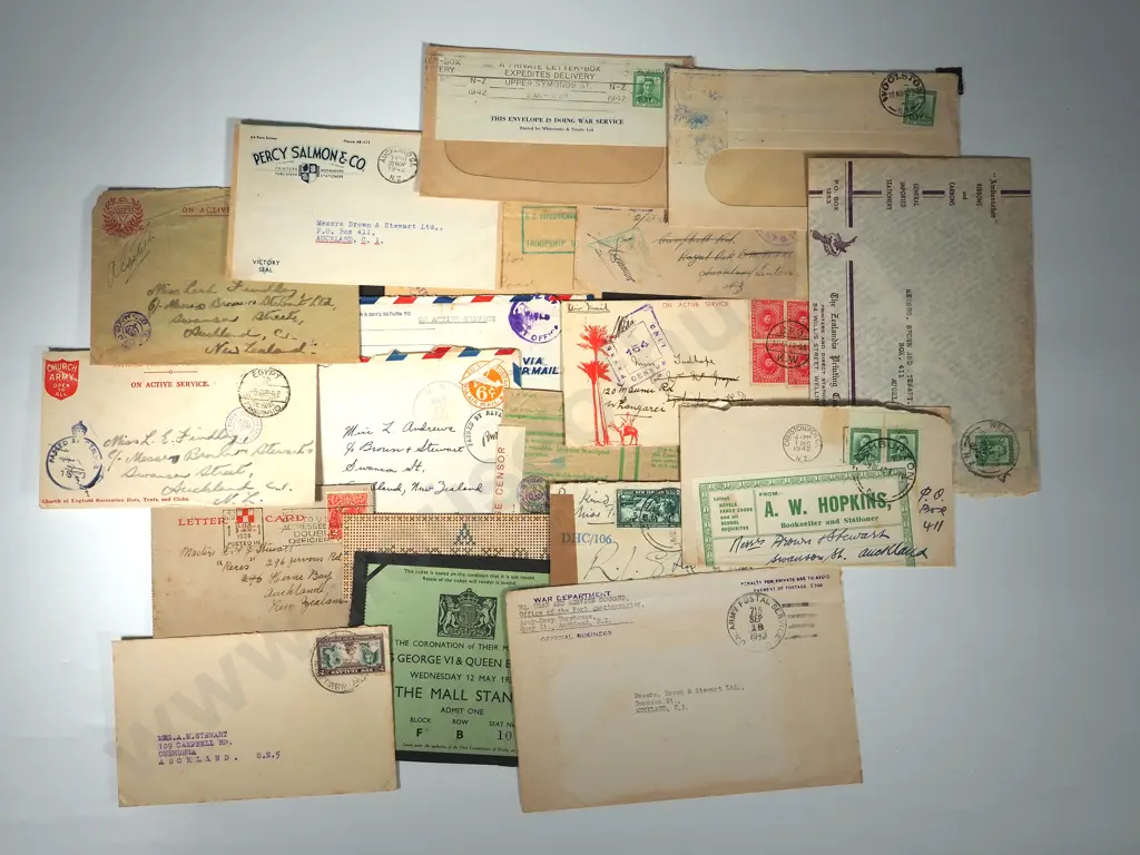 Assorted Lot of WW1&2 Pass by Censor Mail Image 1++