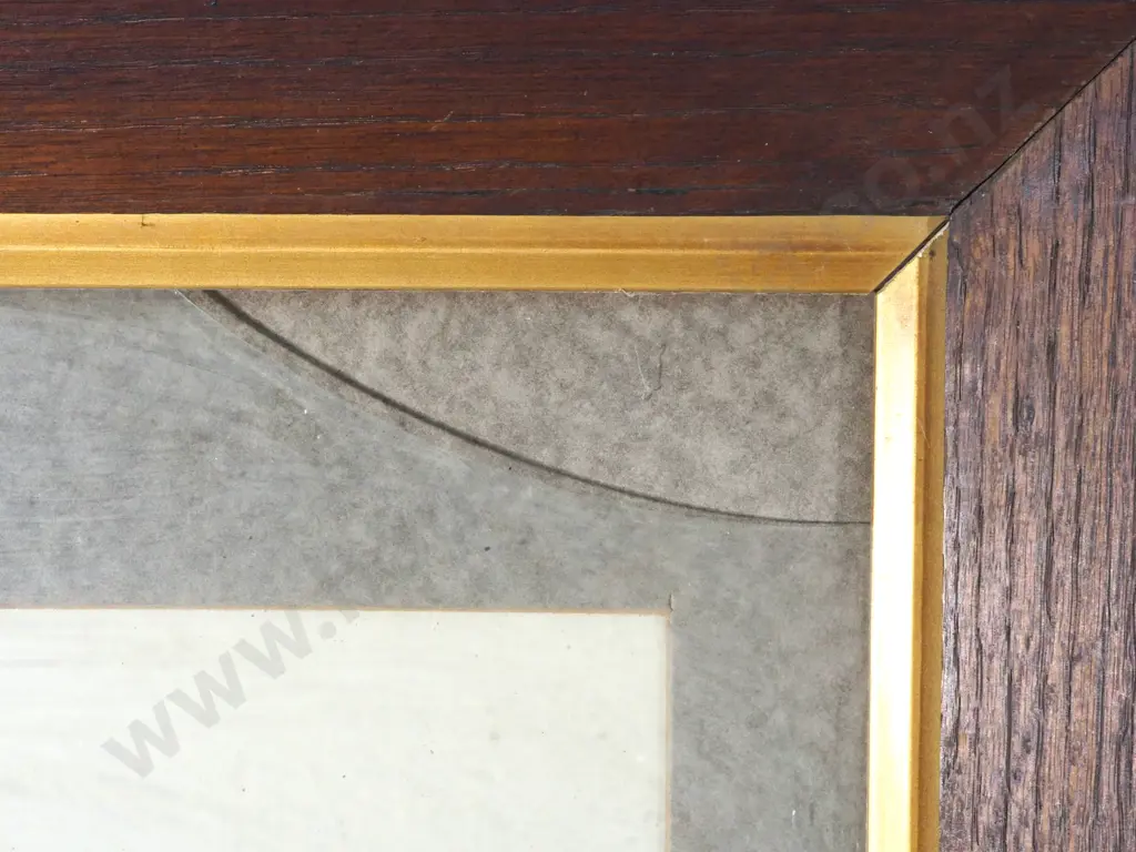 WW1 New Zealand Framed Photograph of a Soldier - Glass Broken Image 1++