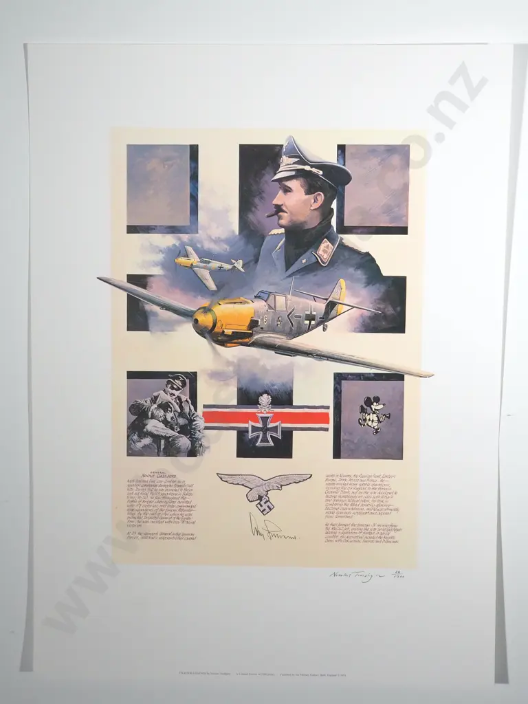Print No.20/1500 Fighter Legends Series - Signed by Adolf Galland Image 1++
