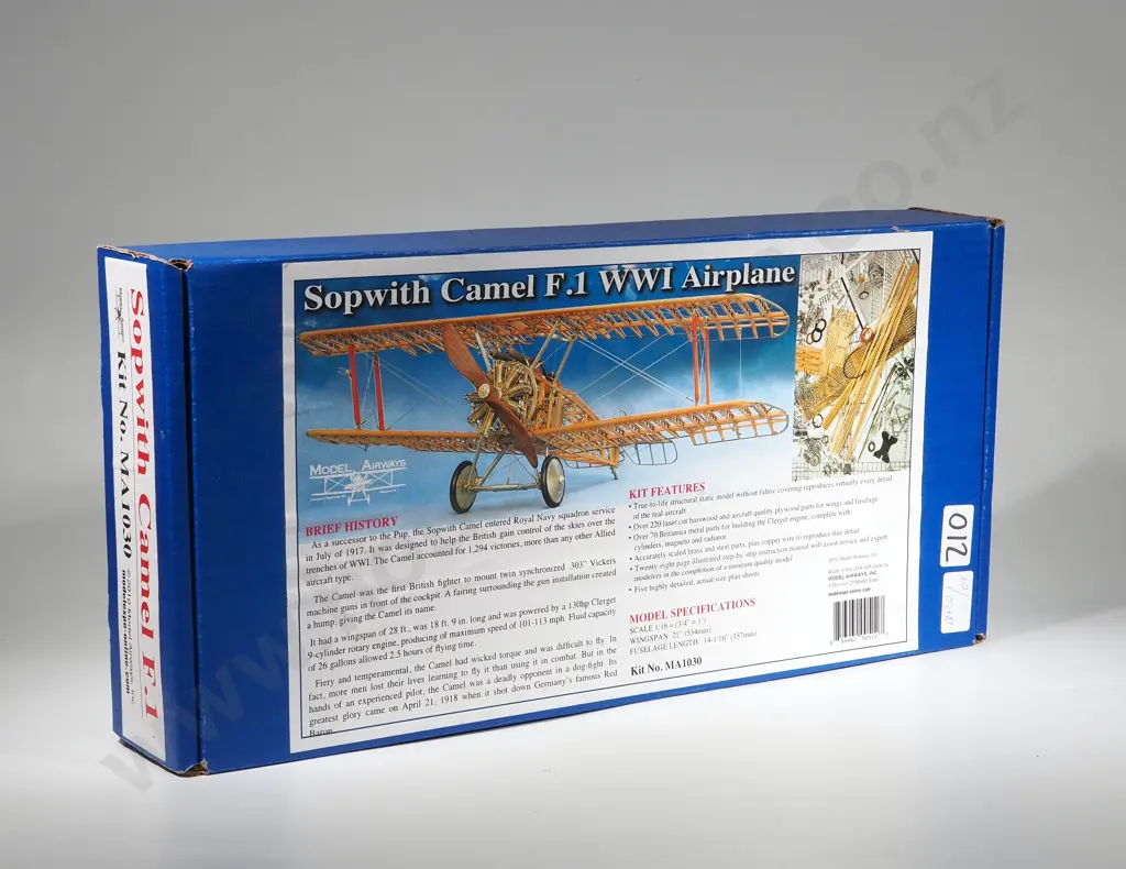 Model of Sopworth Camel (No Skin). Metal & Wood & Original Kit Box No MA1030 Image 1++