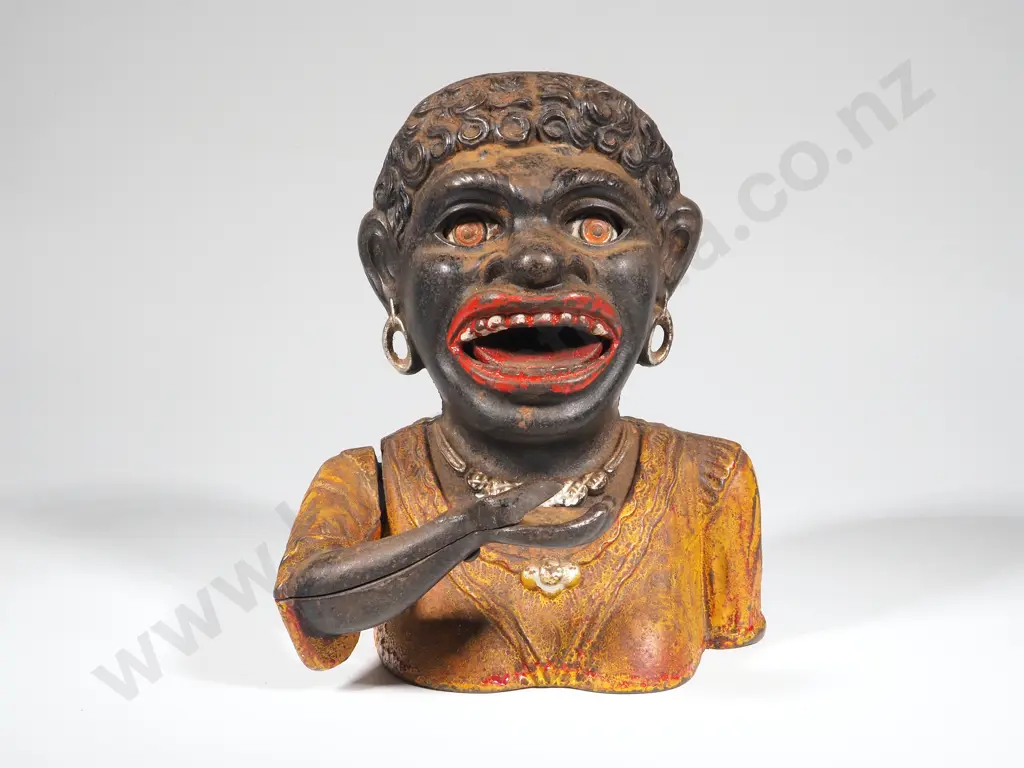 Exceptional Antique Cast Iron Money Box (Good original paint present)  Image 1++