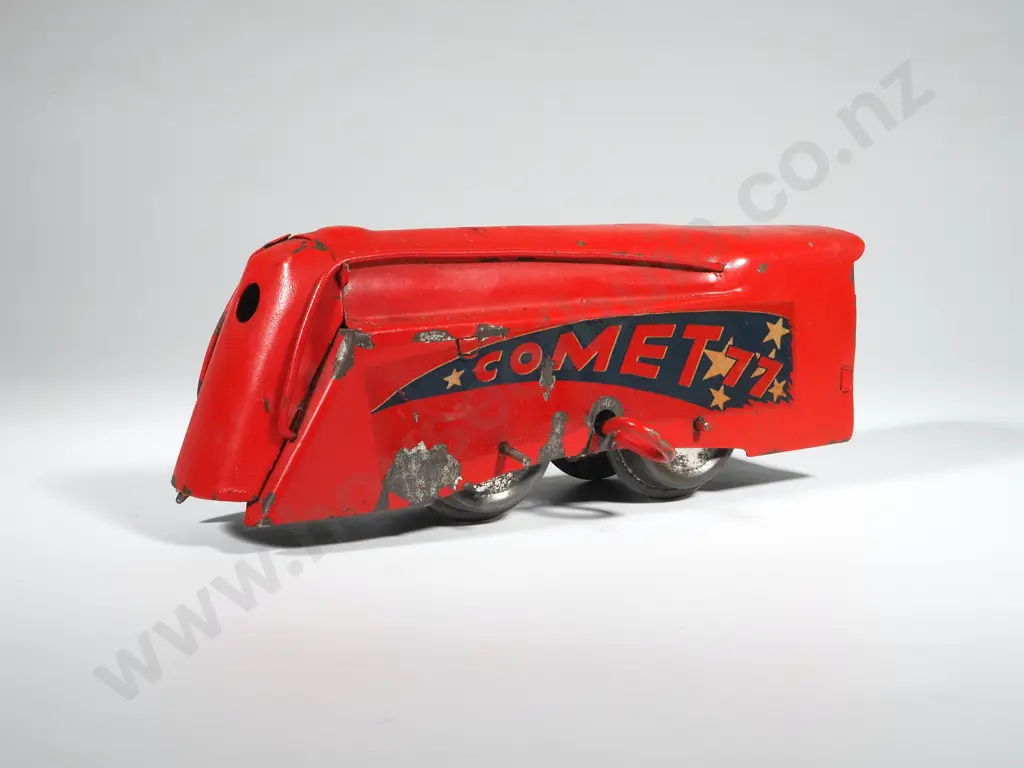 Rare Vintage Wind Up Tin Toy  Train "Comet 77' Image 1++