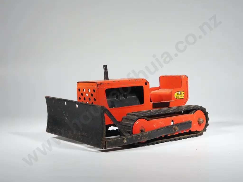 Vintage Tin Plate Tonka Bulldozer No. 100 Image 1++
