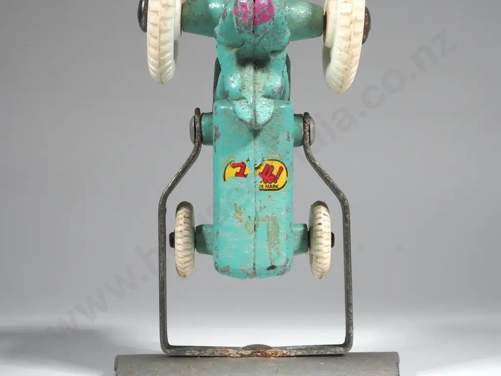 Sand Cast Blue Tractor w Blade & Driver Image 1++