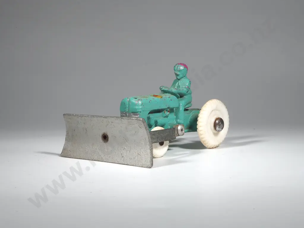 Sand Cast Blue Tractor w Blade & Driver Image 1++