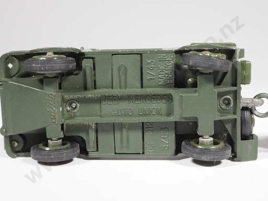 1/43 Scale Solio (France) Military Jeep Mercedes #212 w Trailer #213 Image 1++