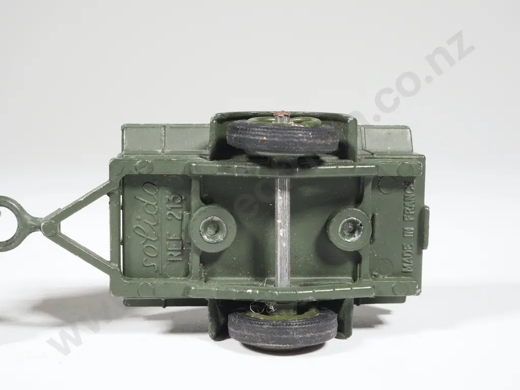 1/43 Scale Solio (France) Military Jeep Mercedes #212 w Trailer #213 Image 1++