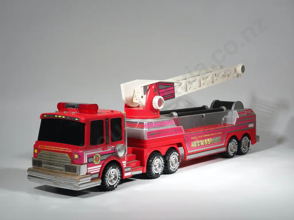 Buddy Voice Activated Fire Truck w Hook & Extension Ladder A/F Image 1++