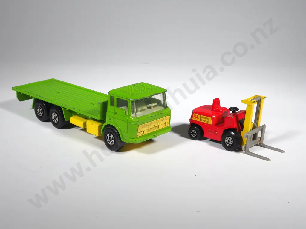 1971 Lesney Matchbox Super Kings K13/20 DAF Truck; 1972 Lesney Matchbox Superfast Forklift Truck N0 15 & Accessories Image 1++