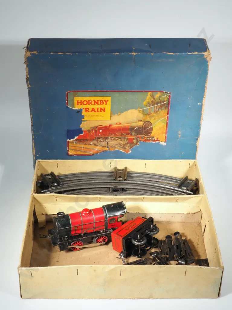 Hornby Train M1 Goods Set Gauge 0 Box with Contents A/F Image 1++