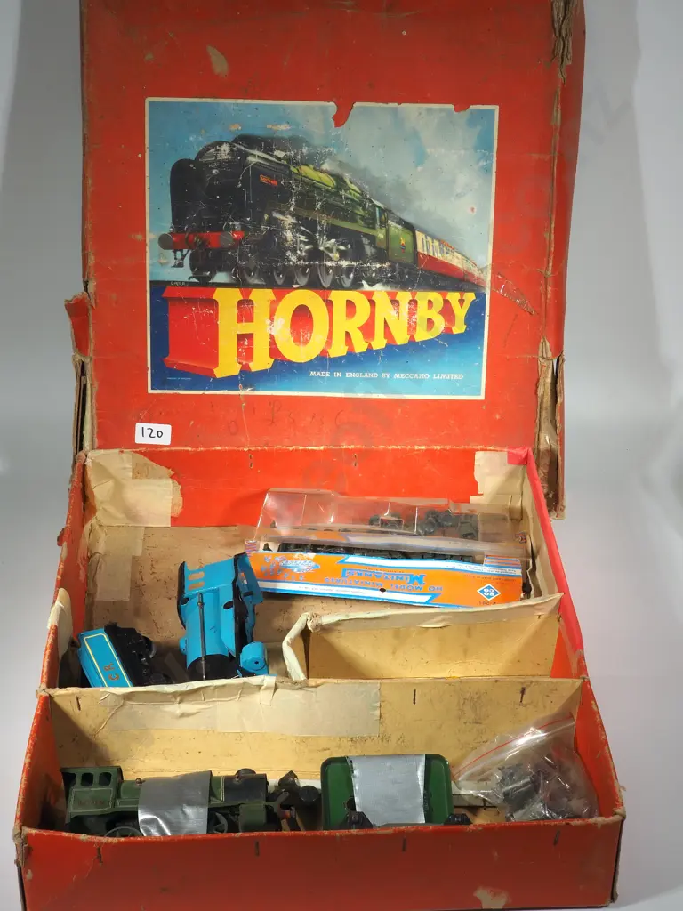 Meccano Hornby Train Passenger set No 51 Box w Odds & Ends A/F Image 1++