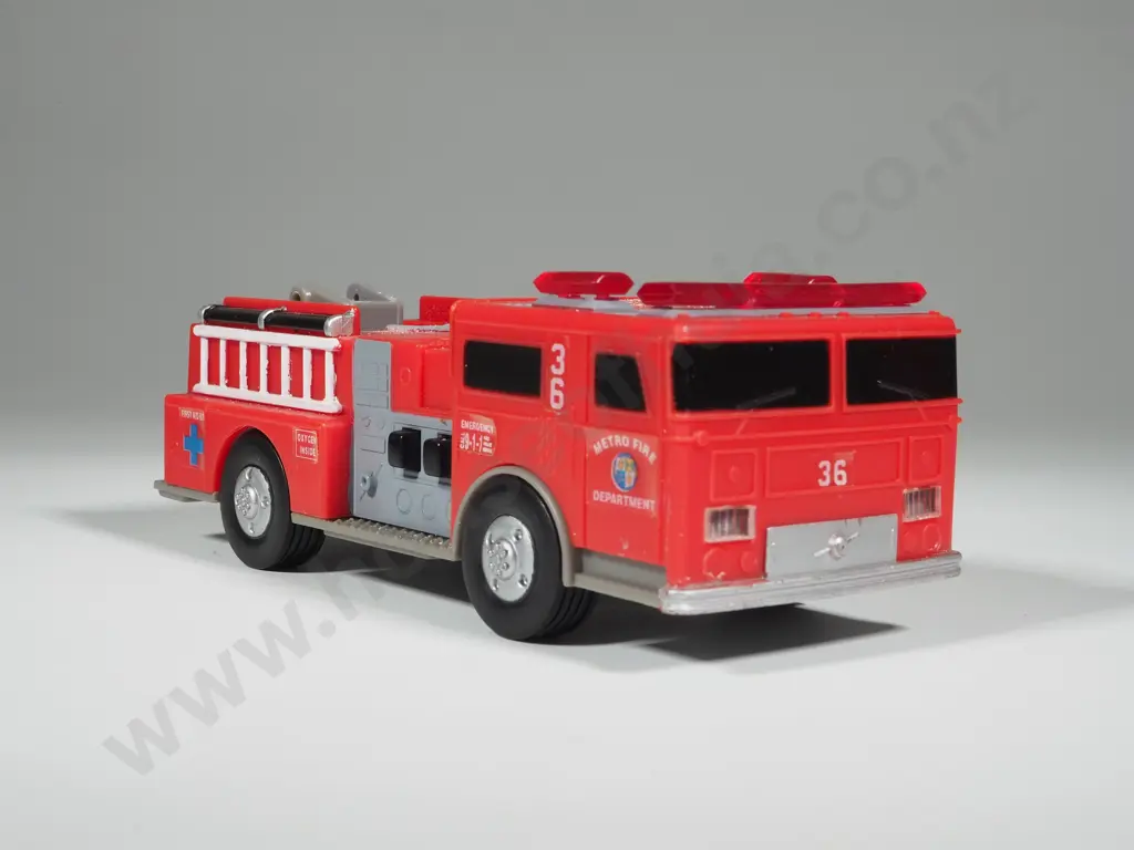 Vintage Sunrise Fire Trucks w Ladders Battery Light & Sound (Missing Ladder) Image 1++