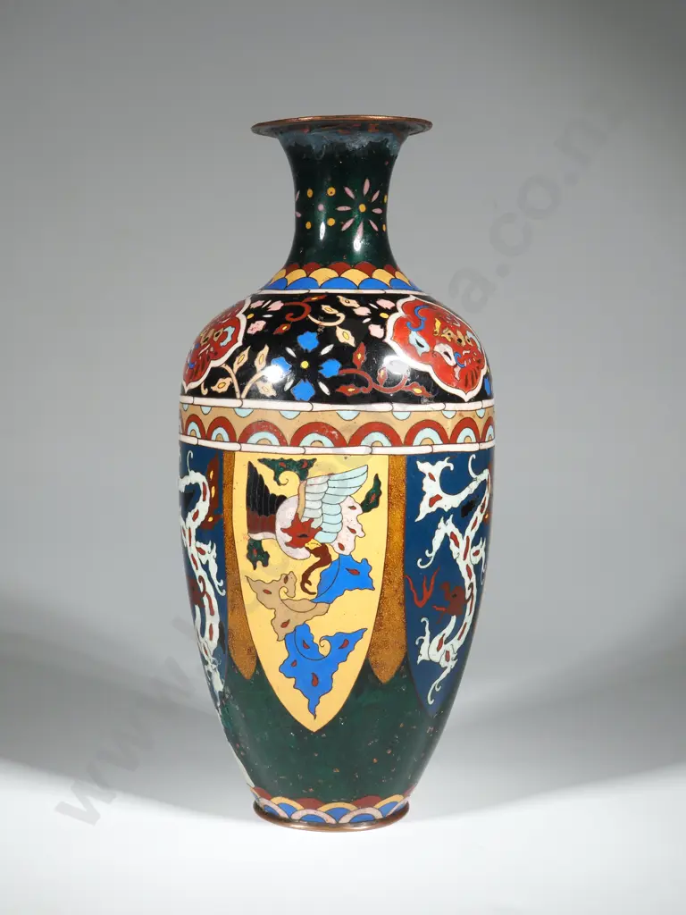 Vintage Japanese  Cloisonne Vase. Probably  Meiji Era (late 1800's) Image 1++