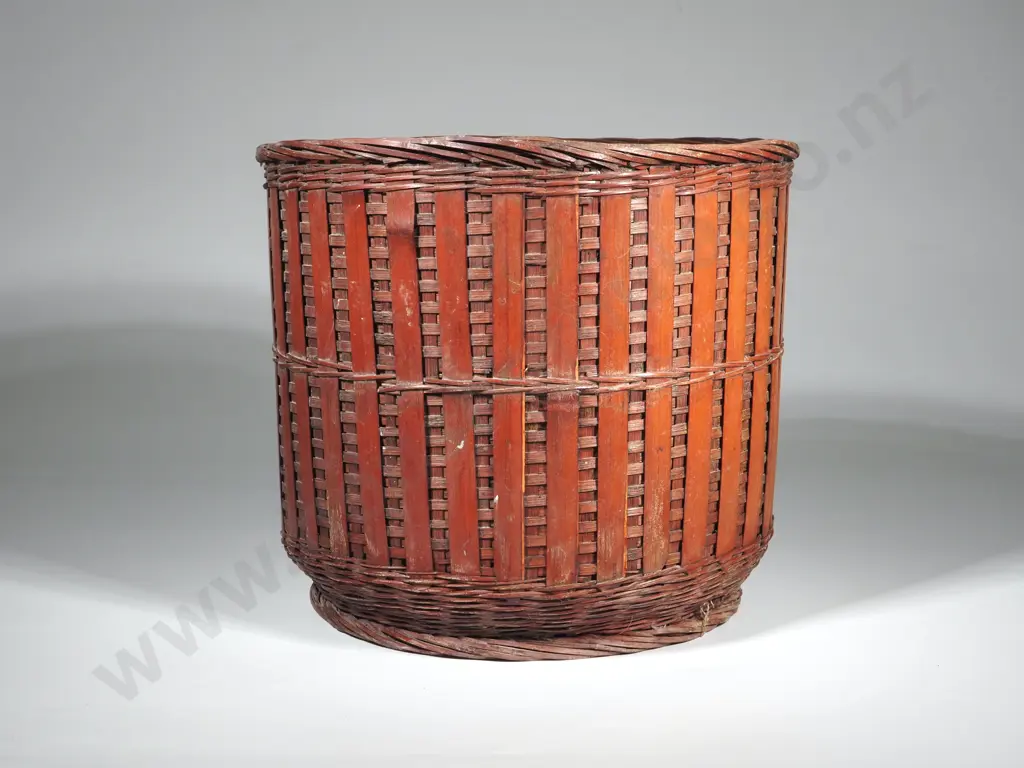 Vintage Japanese Wicker Plant Pot Holder  Image 1++