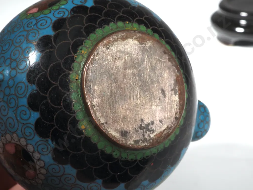 Antique Meiji Period  Gibari Cloisonne Miniature Teapot. Circa 1890 Image 1++