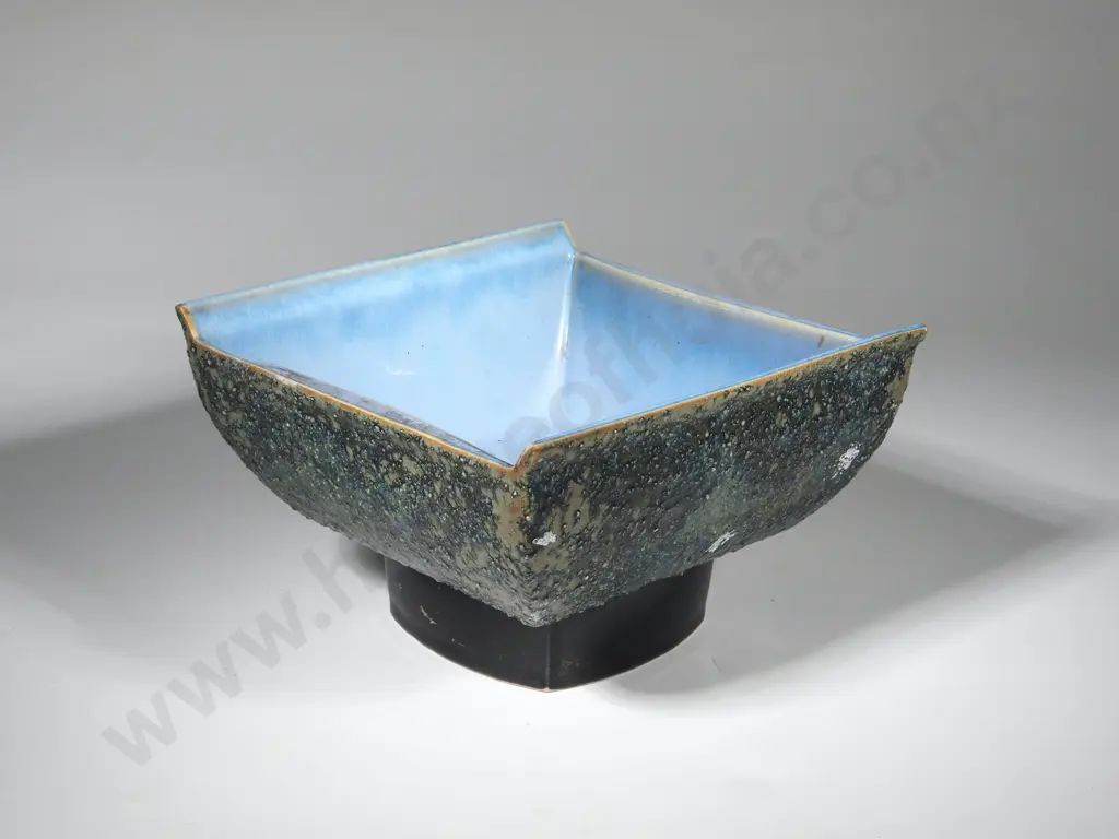 Vintage Ikebana Vase w Sky Blue Interior Image 1++