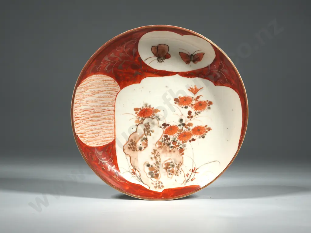 Japanese Late Edo Kutani Dish  Image 1++