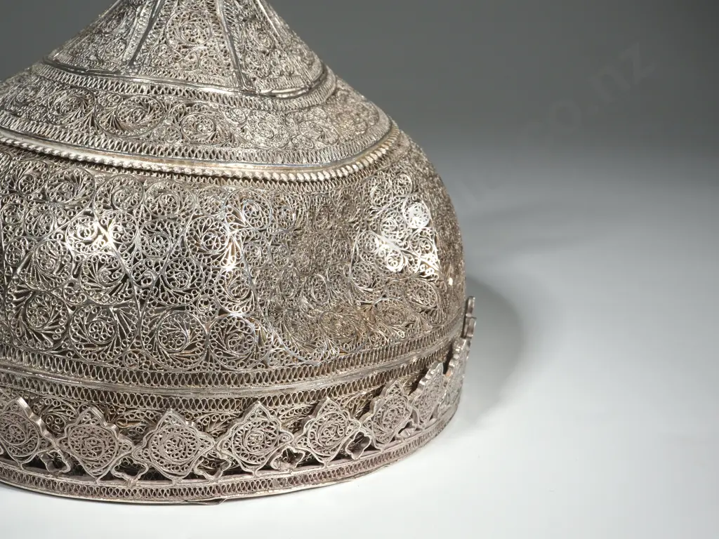 Ornate Filigree Silver Lidded Tray A/F Image 1++