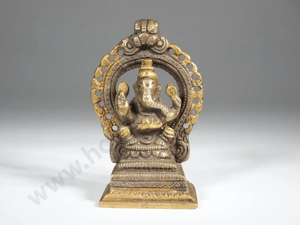 Small Ganesha Brass Ornament Image 1++