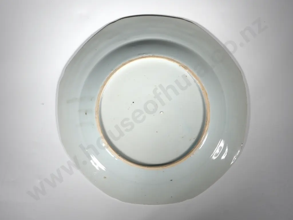 Eighteenth Century Blue & White Export Ware Octagonal Plate  with Floral Decoration  Image 1++