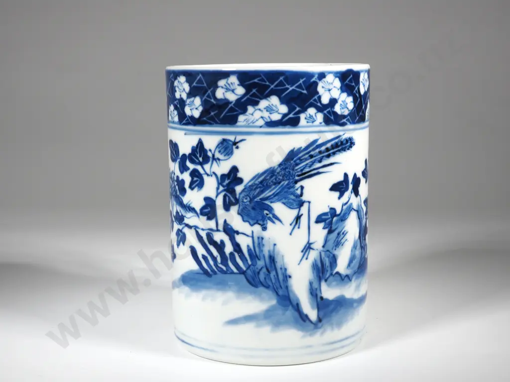 18th Century Chinese Export Canton Porcelain   Blue & White Mug/ Tankard. Hgt 130mm Image 1++