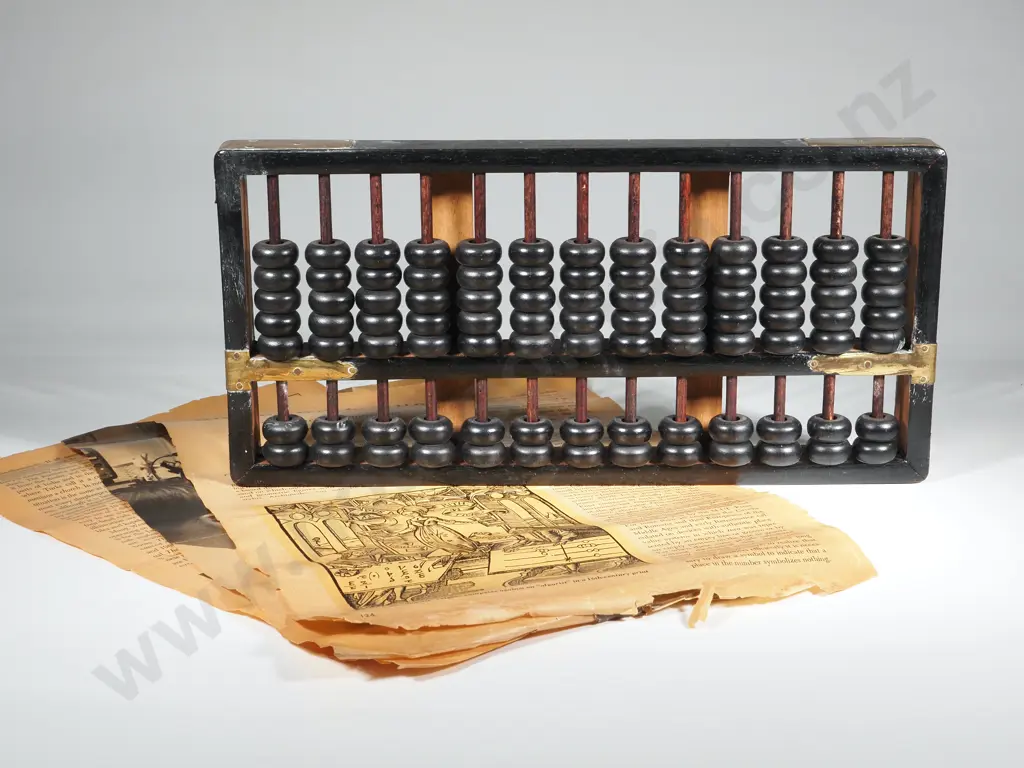 Vintage Chinese Abacus. Thirteen Rows, 91 Beads  Image 1++
