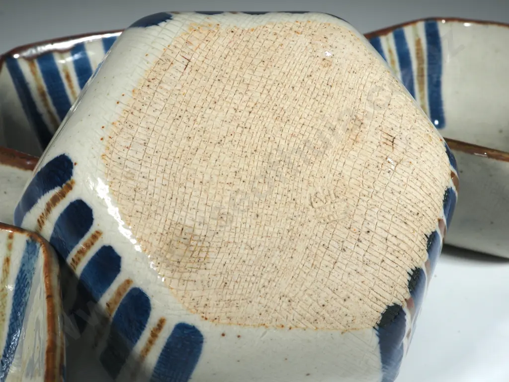 Four Glazed Pottery Finger Bowls Image 1++