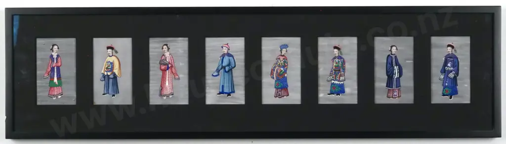 Late 19th Century Chinese Painted  Figure Studies In Various Poses In Traditional Dress, Painted On Pith Paper  Image 1++