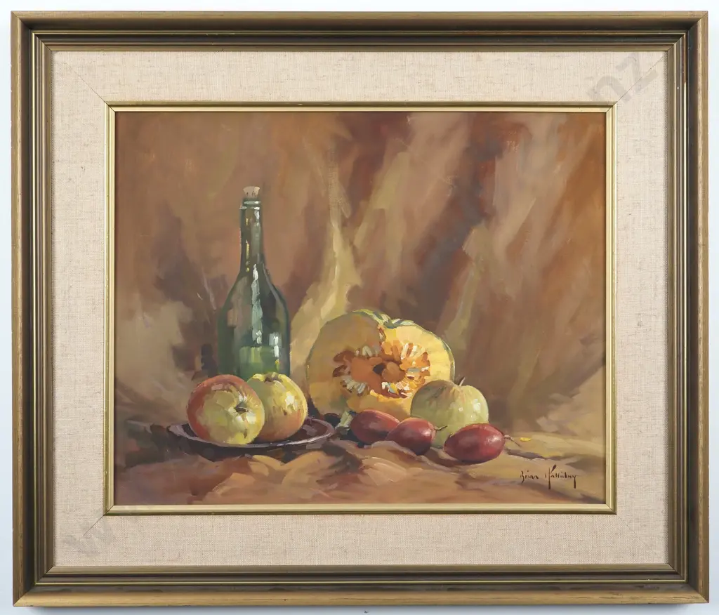Brian Halliday. Still Life. Oil on Board. Image 1++