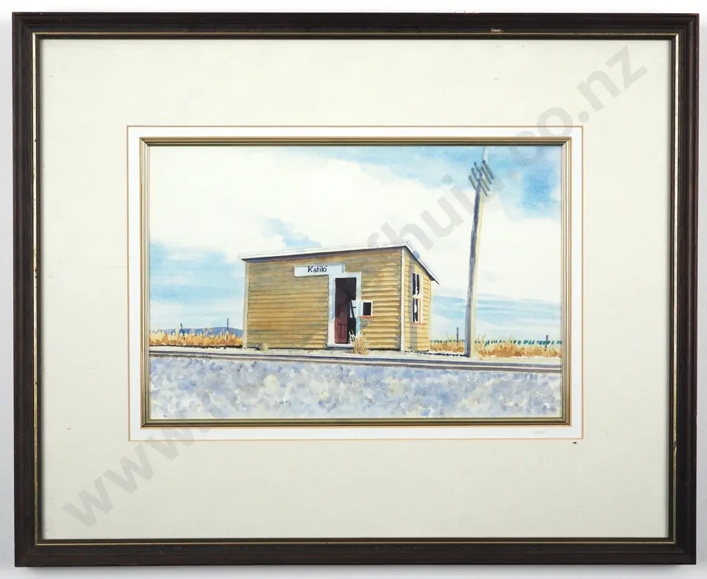 Kelvin McMillan. 1994. Katiki Train Station. Watercolour. Image 1++