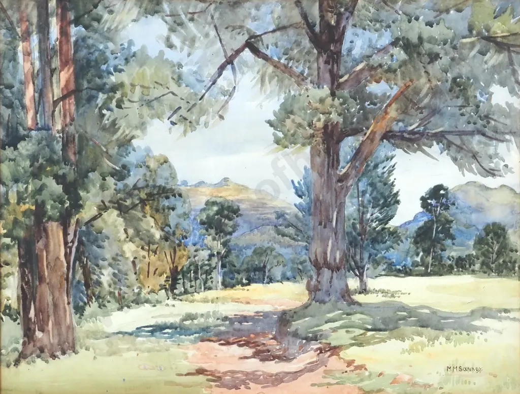M.M. Sankey. Landscape. Watercolour. Image 1++