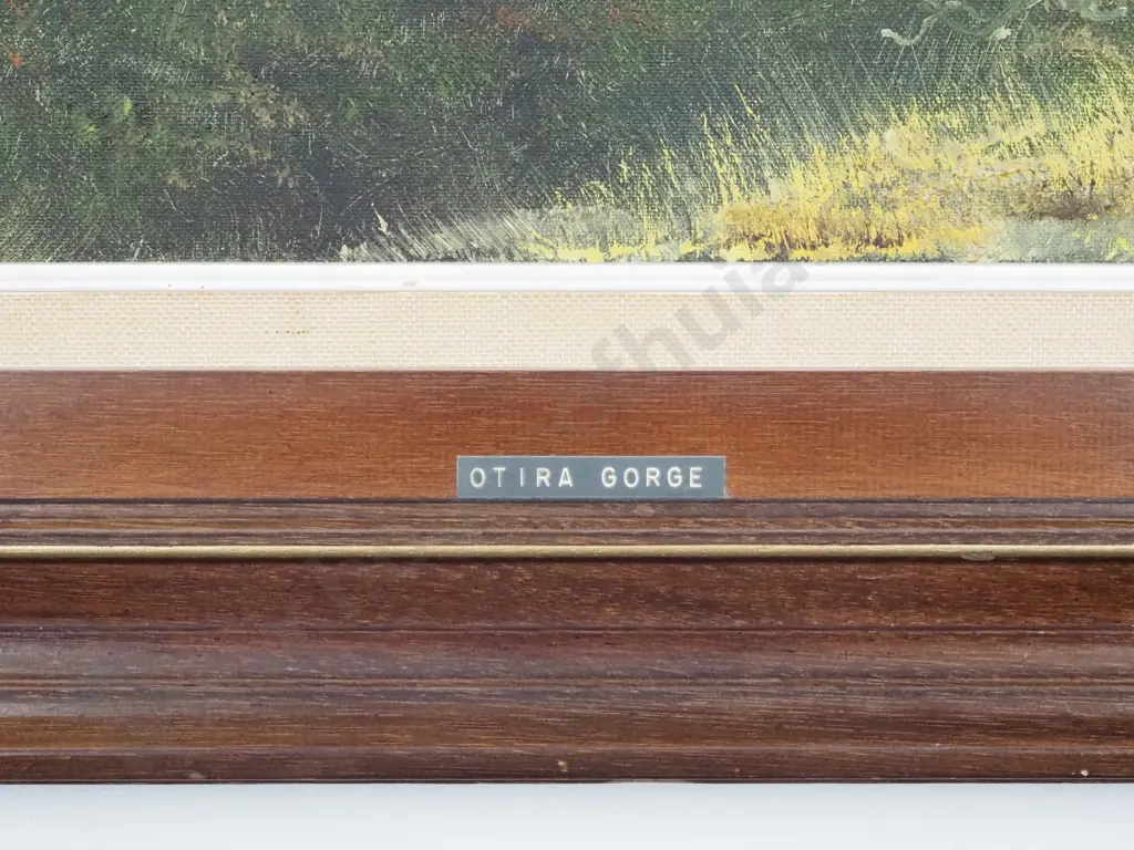 Michael Finnerty. Otira Gorge With Rata. Oil On Board. Image 1++