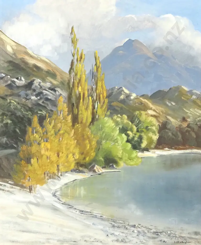 L. O'Callaghan. 1975. Calm before the Storm, Glendhu Bay. Oil on Board. Image 1++