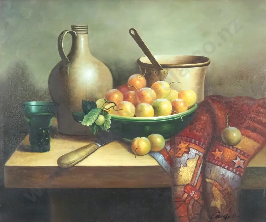 George Lion? Still Life - Fruit & Kilim. Image 1++