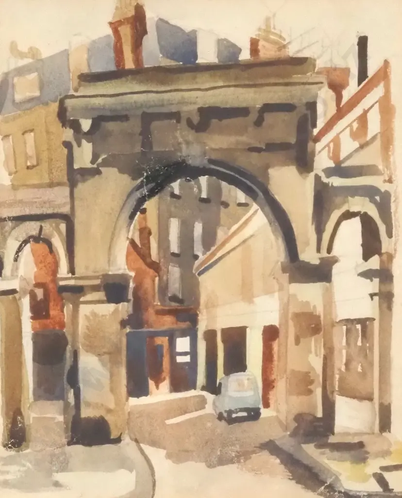Lavertory Mews, Earls Court. Watercolour. Image 1++