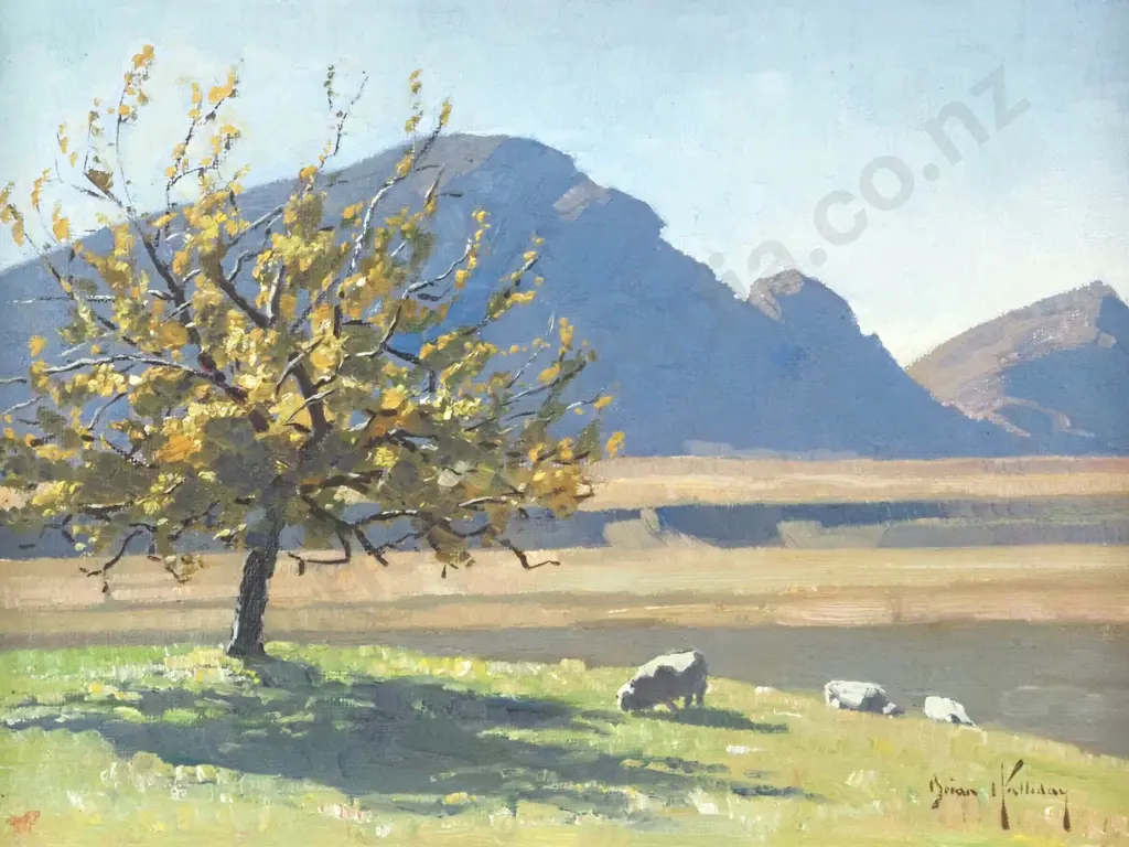 Brian Halliday. The Apple Tree. Oil on Board. Image 1++