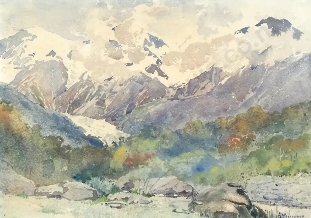 A Wilkenden. High Country Scene.  Watercolour on Paper. Image 1++